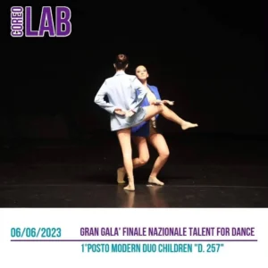 CoreoLAB 1 Posto Modern Duo Concorso Danza Talent For Dance Giugno 2023
